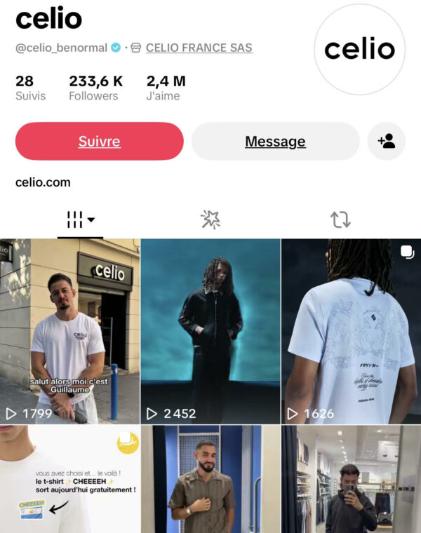 celio – Chef de projet (Tiktok)