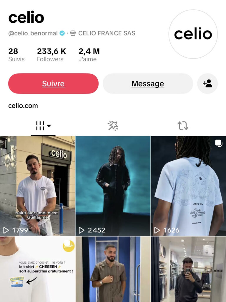 Celio — Chef de projet TikTok